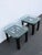 Hollywood Regency Black Painted Glass Top Side Tables a Pair 6901 For Sale - Image 15 of 18