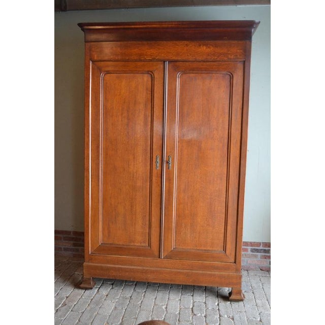 Brown Antique Oak Louis Philippe Cabinet For Sale - Image 8 of 10