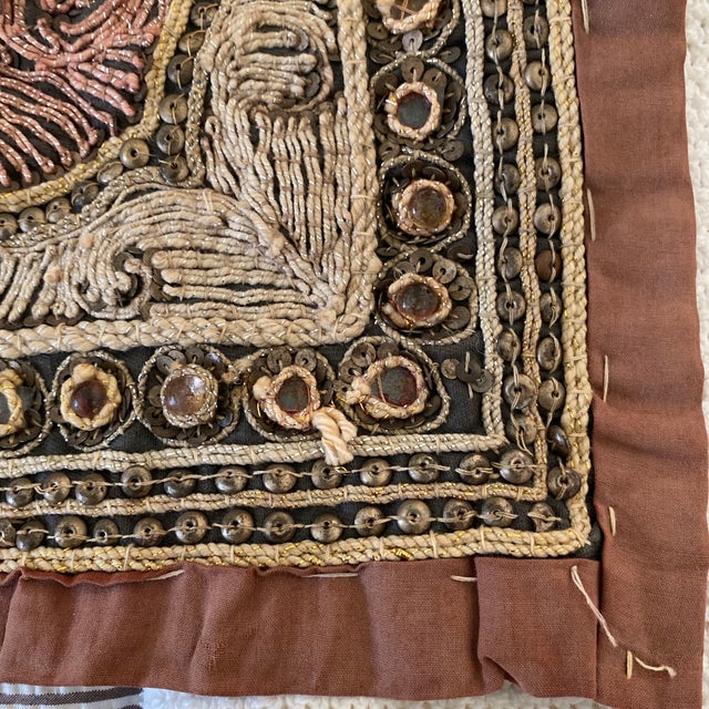 Pair of Vintage Indian Zardozi Panels Horseman and Elephant Rider 18 For Sale - Image 10 of 10