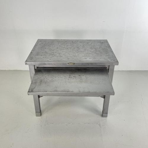 Vintage Industrial Steel Side Table For Sale - Image 5 of 10