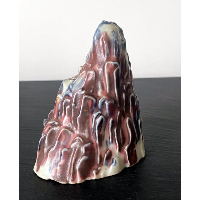 A Korean ceramic water dropper in the shape of a mountain from late Joseon Dynasty circa 1850-1900s. The lovely piece...