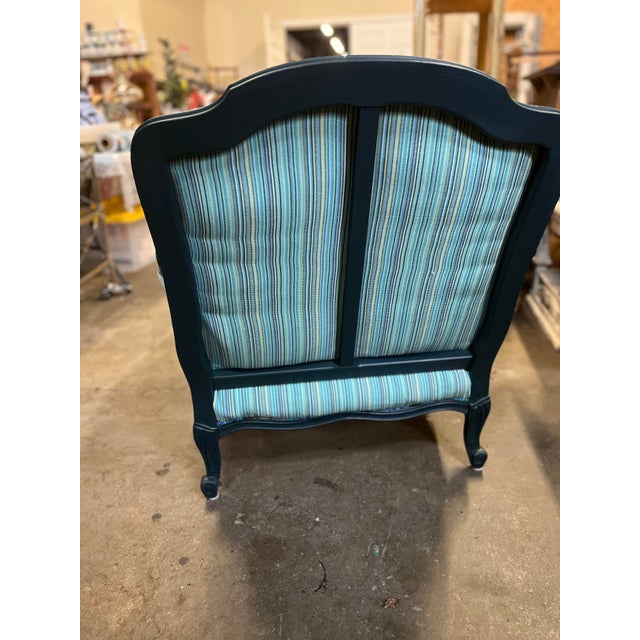 Mid 20th Century Vintage French Bergere Peacock Chair For Sale - Image 5 of 7