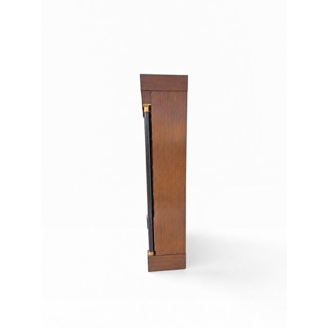 2010s Maitland-Smith Neoclassical Empire-Style Illuminated Mahogany Bookcase For Sale - Image 5 of 14