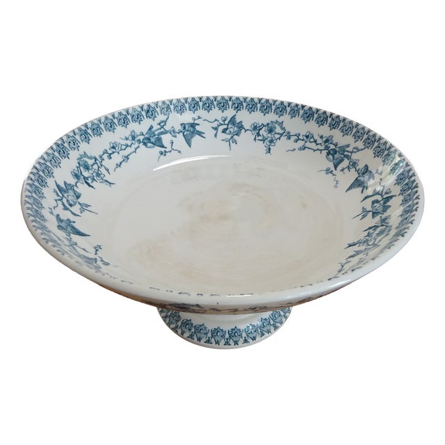 Large Terre De Fer Compote Dish by HB&Cie, 1890s For Sale