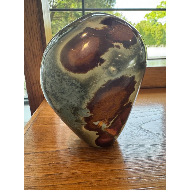 Vintage Polished Stone Paperweight For Sale - Image 9 of 9