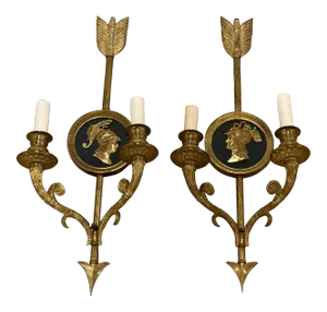Late 19th Century French Empire Sconces - a Pair