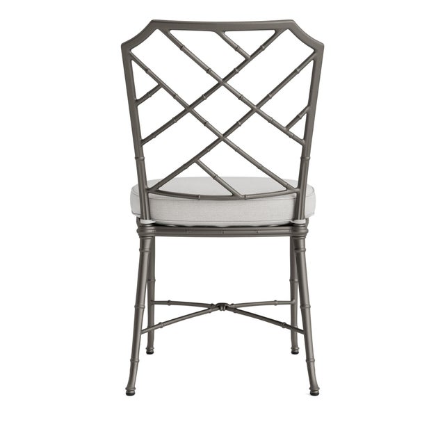 Brown Jordan Brown Jordan Calcutta Side Chair, Mica frame with Fusion Dove fabric For Sale - Image 4 of 11