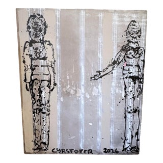 Abstract Figurative Painting by Christopher Shoemaker, 55” H X 47” W For Sale