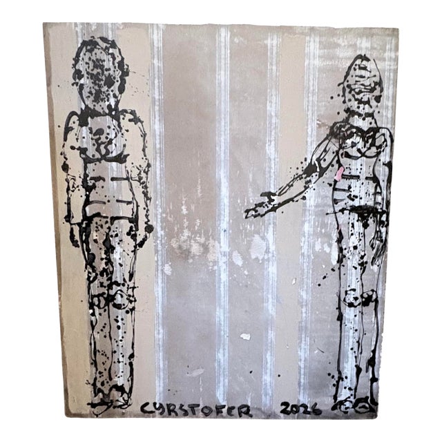 Abstract Figurative Painting by Christopher Shoemaker, 55” H X 47” W For Sale