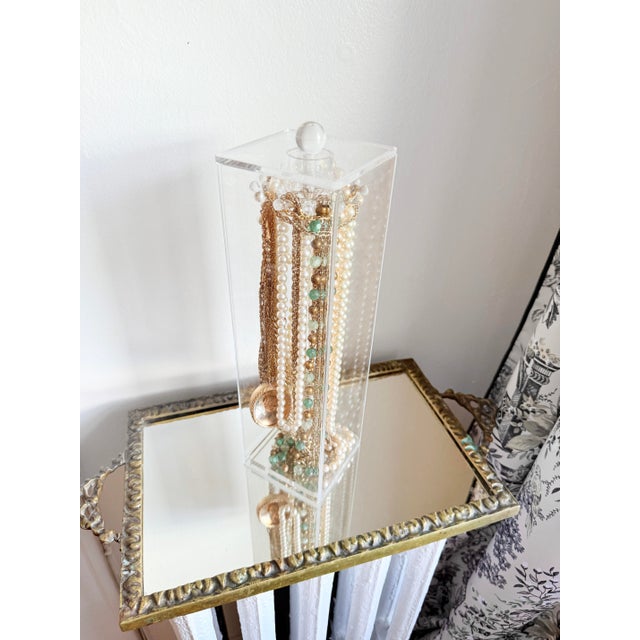 Postmodern Acrylic Jewelry Caddy Necklace Holder For Sale - Image 10 of 17