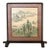 1960s Asian Hand-Painted Landscape Tabletop Screen | Traditional Oriental Desk Decor For Sale