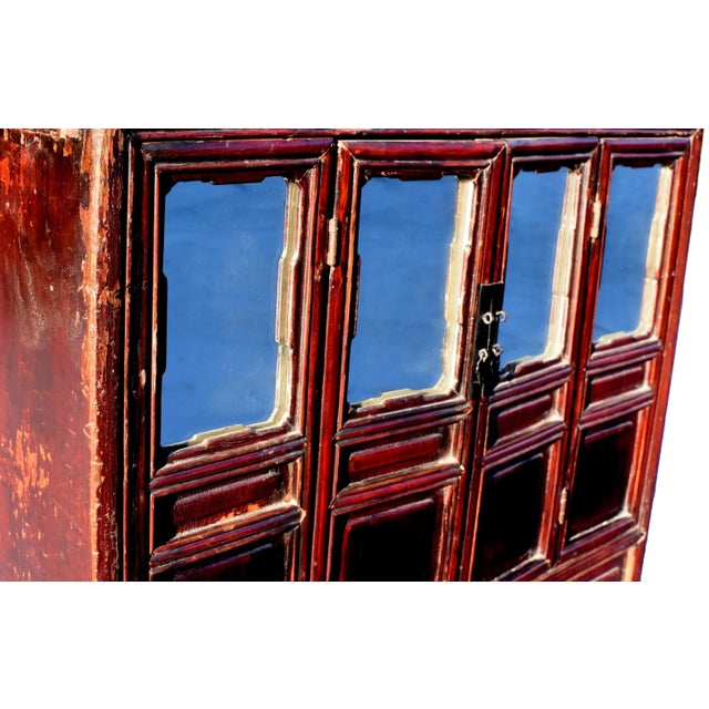 Wood Antique Mirrored Vanity Kang Chest For Sale - Image 7 of 12