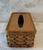 Late 20th Century Vintage Woven Splint Wood Tissue Box Cover For Sale - Image 5 of 11