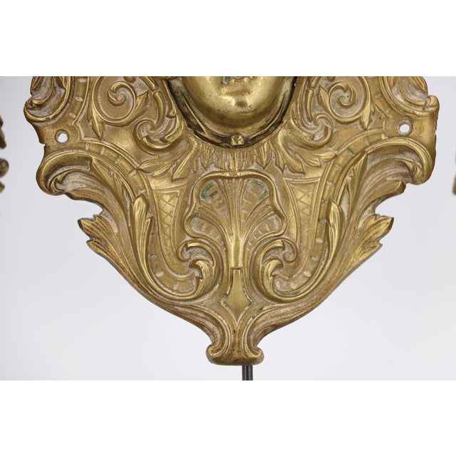 19th Century Antique French Bronze Female Head Billiard Pockets - Three Pieces For Sale - Image 10 of 18