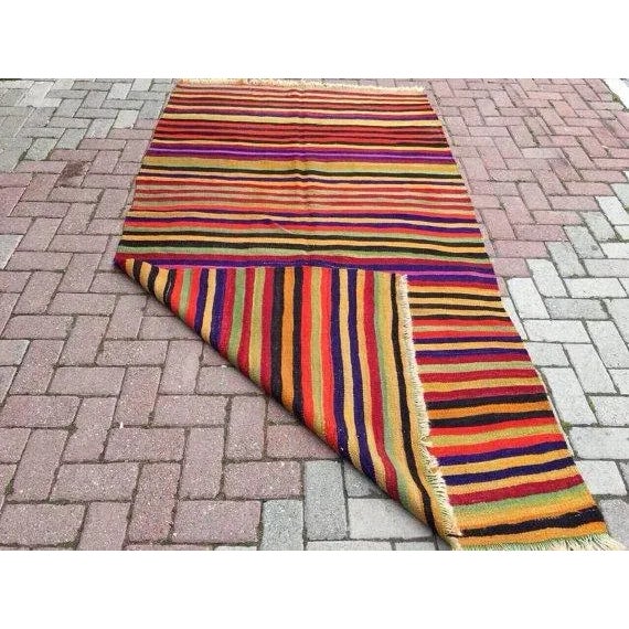 Vintage Handwoven Turkish Kilim Rug - 4'4" X 8', 07 For Sale In Raleigh - Image 6 of 6
