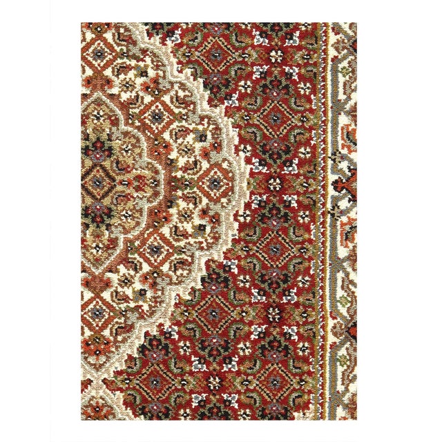 This is a hand-knotted TABRIZ Design Rug. Silk & Hand-Spun Wool Rug. All natural Dyed. This rug is handmade from 100%...