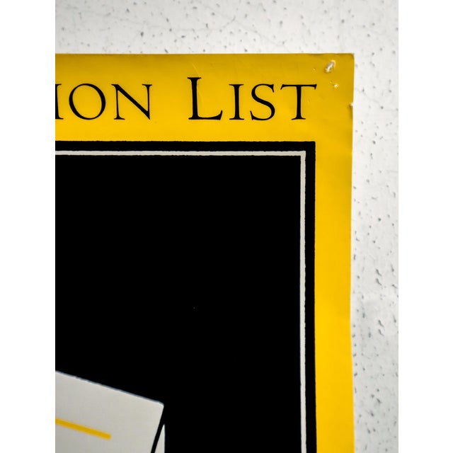 1980s Canadian Literary Poster, the International Fiction List -Lester & Orpen Dennys, Publishers For Sale - Image 4 of 6