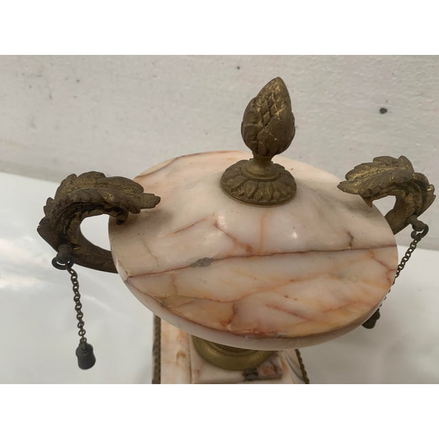 Louis XVI Fireplace Set in Marble and Chased Bronze, Set of 3 For Sale - Image 12 of 18