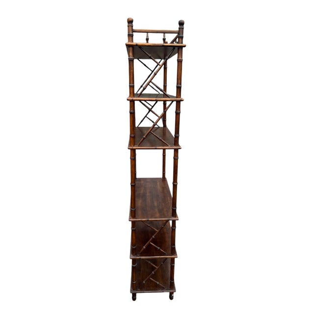 Late 20th Century Faux Bamboo Shelf For Sale - Image 11 of 18