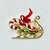 American 1960s Vintage Boho Chic Americana Candy Cane & Sleigh Christmas Brooch. For Sale - Image 3 of 6