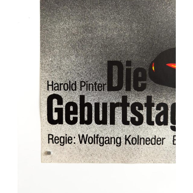 Black The Birthday Party Theater Poster from Frieder Grindler, 1968 For Sale - Image 8 of 10
