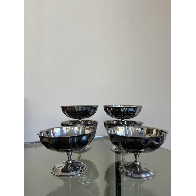 Stainless Steel Cups, France, Set of 4 For Sale - Image 3 of 10