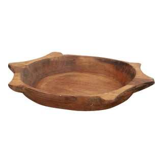 Vintage Sculptural Bowl With "Star" Handles For Sale