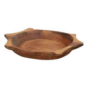 Vintage Sculptural Bowl With "Star" Handles
