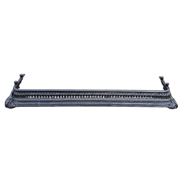 Antique Victorian Cast Iron Fireplace Fender For Sale - Image 10 of 10