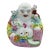 1920s Chinese Buddha Famille Rose Porcelain Hotei Laughing Buddha W/ 5 Children For Sale