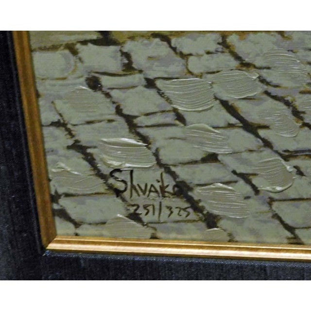 Impressionist Viktor Shvaiko Afternoon Shadow Framed Canvas Hand Signed Fine Art Make Offer For Sale - Image 3 of 5