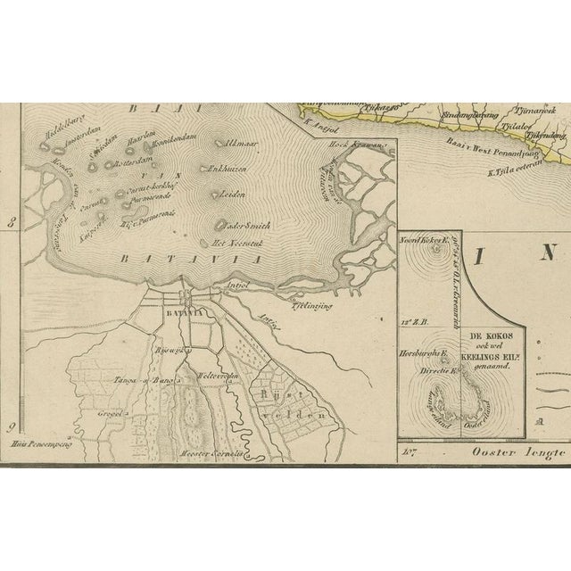 Black Netherlands East Indies Map with Java Inset from Nieuwe Hand-Atlas, 1876 For Sale - Image 8 of 10