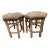 1930s Vintage Pair of Rattan Stools For Sale