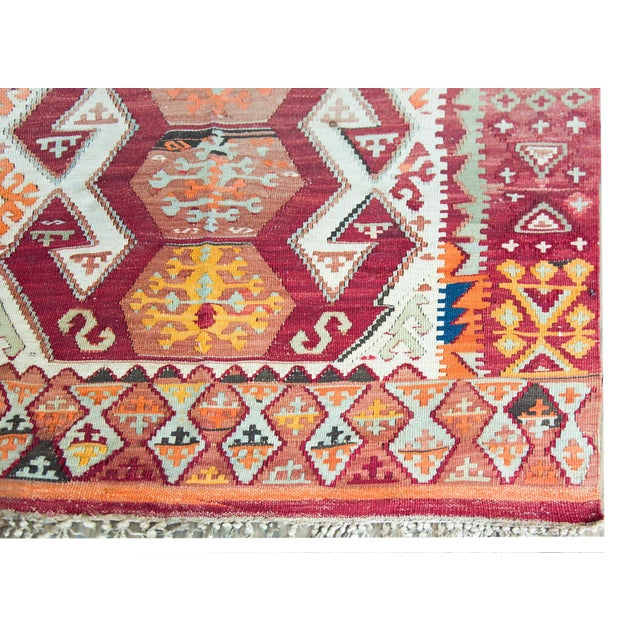 Vintage Turkish Konya Kilim For Sale - Image 9 of 12