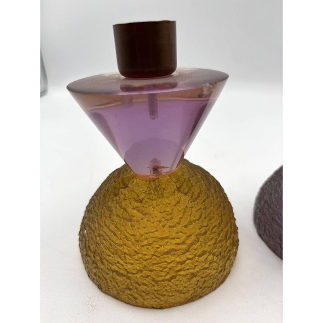 Vintage Art Deco Resin Candlestick Holders For Sale In Los Angeles - Image 6 of 9