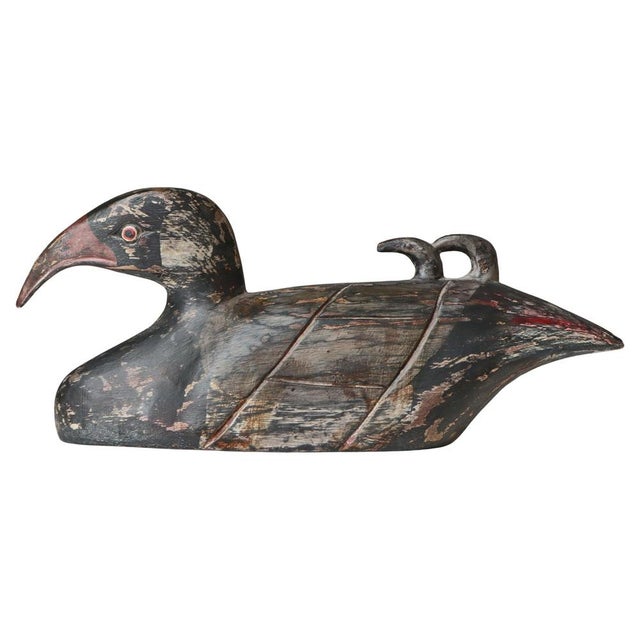 Scandinavian Folk Art Carved Decoy Duck, Denmark, 1910s For Sale - Image 13 of 13