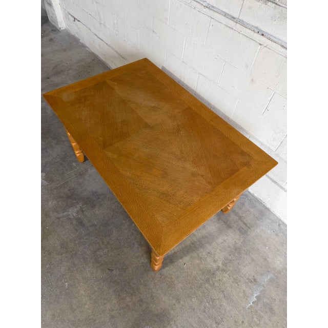Vintage Danish Oak Expandable Dining Table by Henning Kjærnulf Draw Leaf Table MCM For Sale In Los Angeles - Image 6 of 10