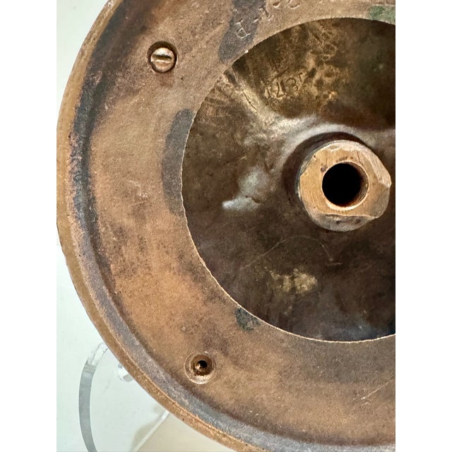 Metal Midcentury Cast Bronze Rosette by Sheldow Mfg. Co. — Model R-1-P Architectural Finial For Sale - Image 7 of 8