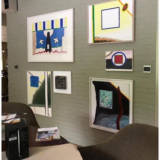 Roger Raveel, Blue Window, 1997, Oil on Canvas, Framed For Sale - Image 3 of 5