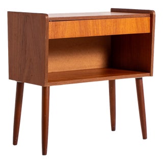 Mid-Century Modern Danish Teak Bedside Table, 1960s For Sale