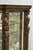 Antique American Empire Tiger Oak Curved Glass China Cabinet w/ Carved Griffins. Item features beautiful oak wood grain,...