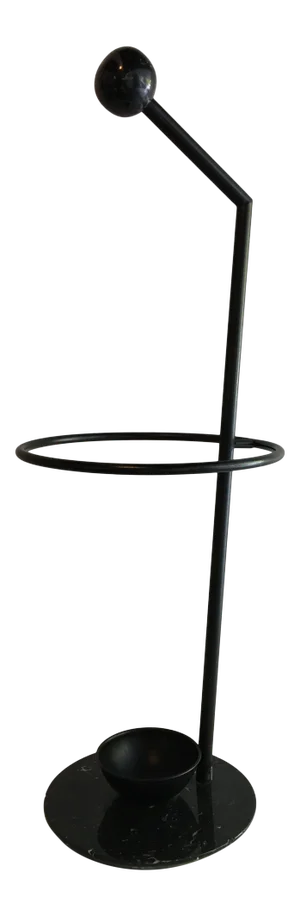 1980s Black Marble Umbrella Holder by Fly Line