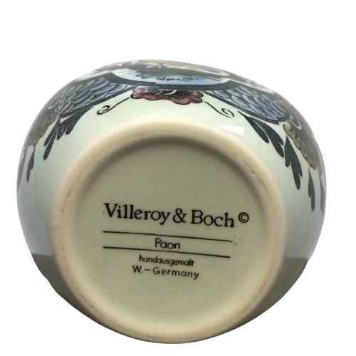 Mid-Century Modern Vintage Villeroy and Boch Paon Pattern Vase For Sale - Image 3 of 5