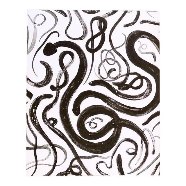 Contemporary Black and White Serpentine Print For Sale