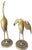 Contemporary Vintage Brass Crane Sculptures Pair Coastal Palm Beach Style After Maitland Smith 12" Tall For Sale - Image 3 of 12