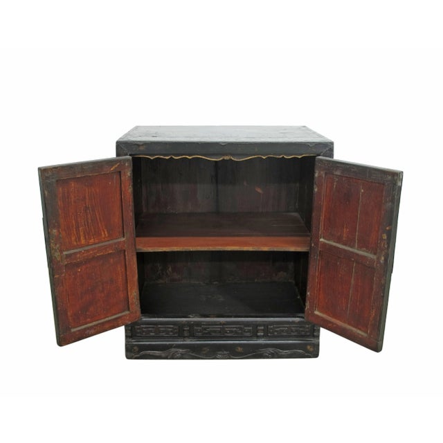 Mid 19 Century Hand Painted Antique Chinese Cabinet For Sale - Image 9 of 11