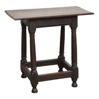 Large Antique English Side Table For Sale