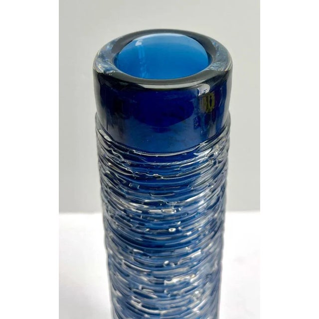Vintage Swedish Textured Glass Vase from Bengt Edenfalk, 1960 For Sale - Image 6 of 9