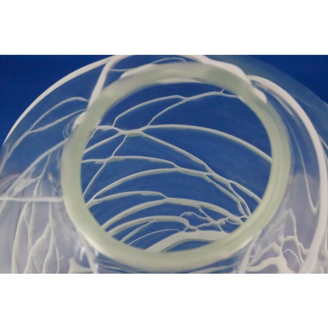 Murano Glass Vase in White Glass Paste Lattice, 1940s For Sale - Image 13 of 18