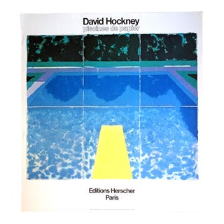 David Hockney Original 1980 Piscines De Papier Exhibition Poster For Sale
